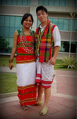 TRIPURI COUPLE IN TRADITIONAL DRESS