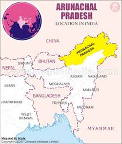 Arunachal Pradesh, Location Map